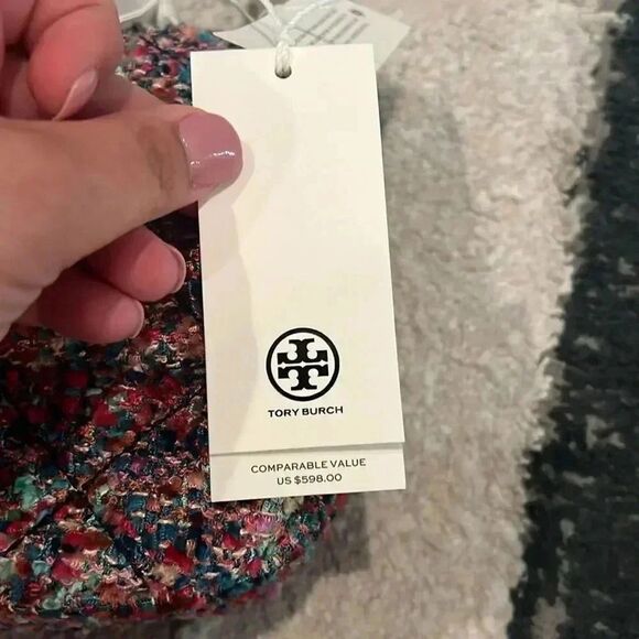 NWT Multicolor Tweed Tory Burch Purse - Picture 4 of 10